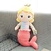 Almohada de Peluche Creativa Linda Princesa Sirena muñeca Grande de Felpa muñeca de Juguete de Regalo de muñeca de la Muchacha for los niños (Color : Dark Pink, Size : 55CM)