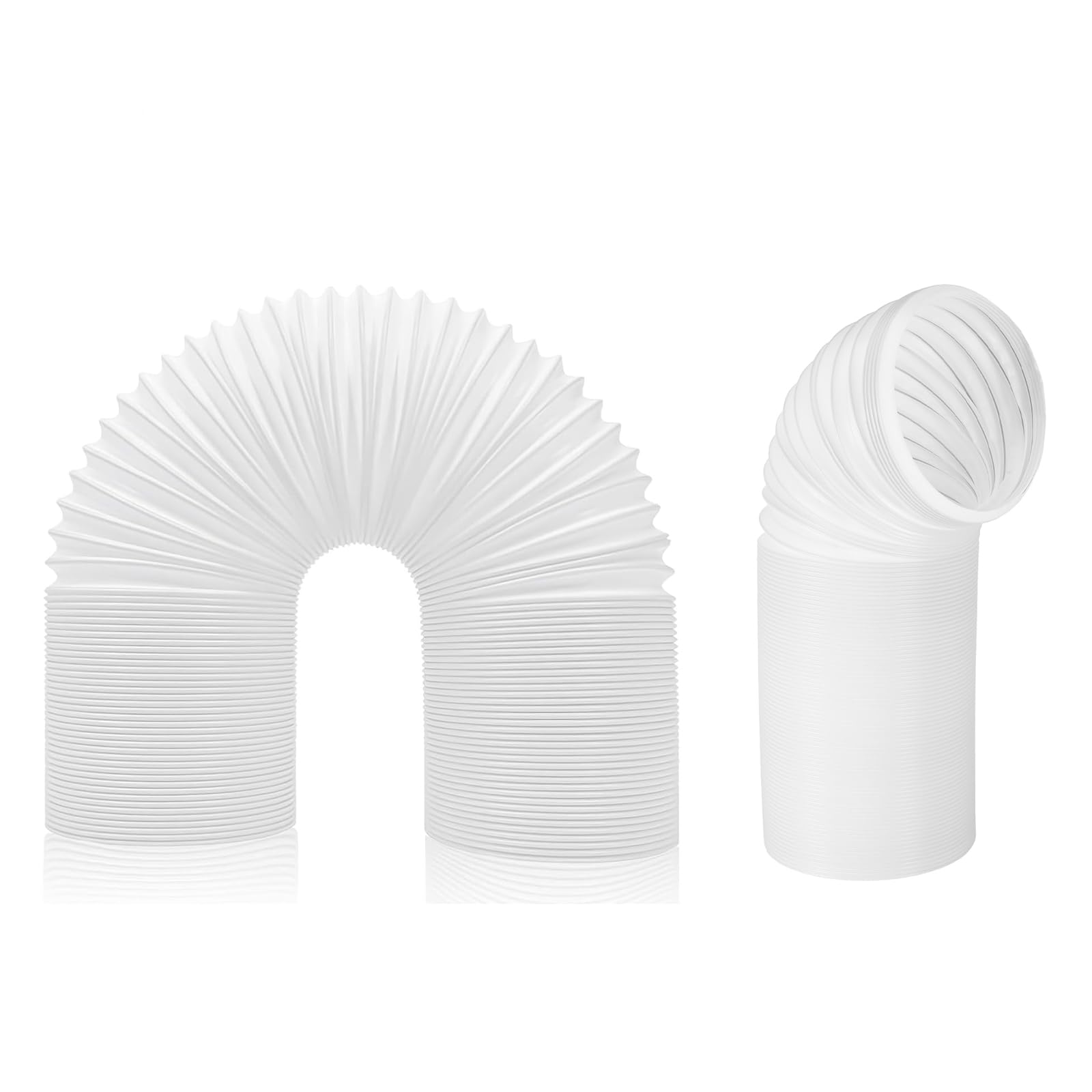 ZONJIE Mobile Air Conditioner Hose - 15cm Diameter Portable AC Extendable Hose Pipe, Heat Resistant Anti-Clockwise Thread, White (1.5m)