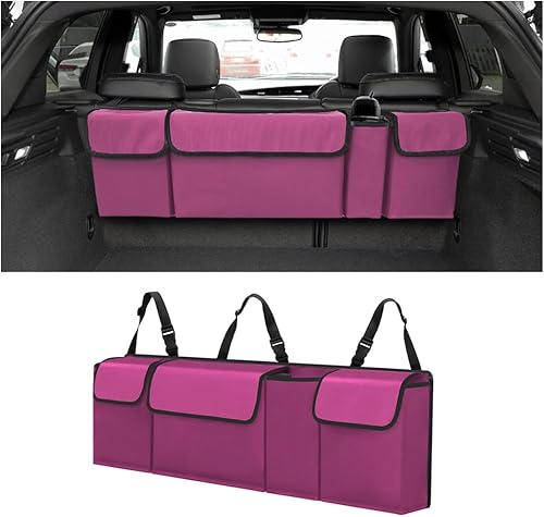 BELOMI Organizador de maletero de automóvil, impermeable, resistente, para colgar en el asiento trasero, bolsa de carga plegable de almacenamiento