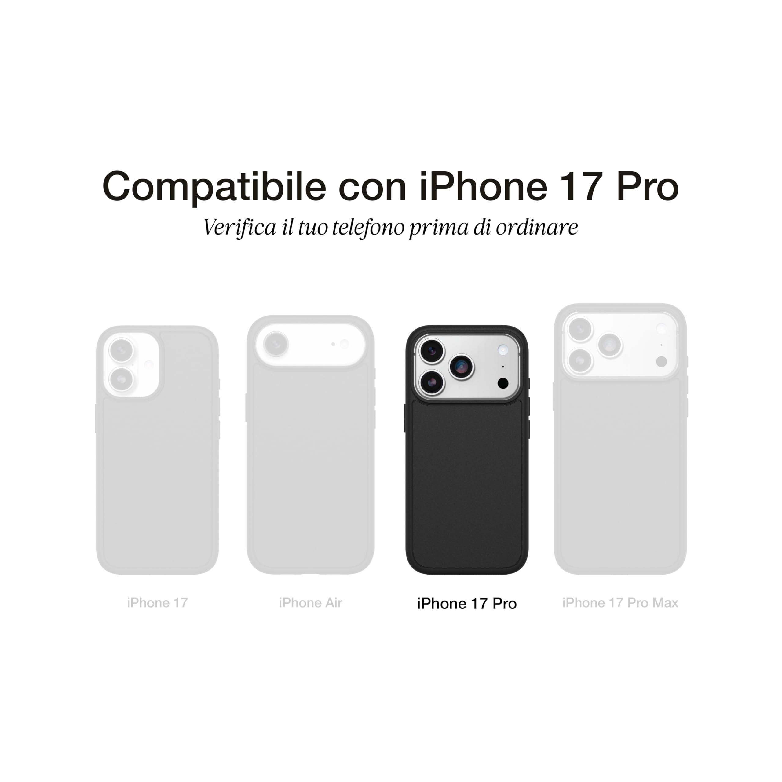 OtterBox Commuter Series MagSafe cover per iPhone 17 Pro, custodia resistente a shock e cadute, testata 3x norme MIL-STD 810G, Blu