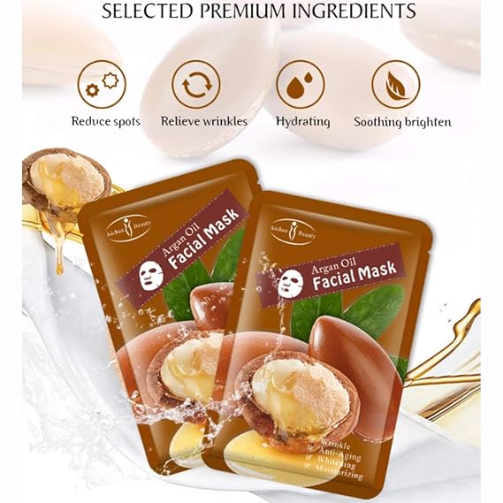AICHUN BEAUTY Facial Mask Essence Anti-Acne Refresh 10pcs(ARGAN OIL)