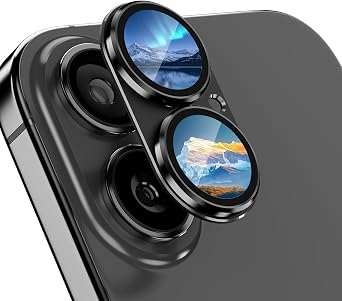 Camera Lens Protector for iPhone 17, 9H Tempered Glass Rear Camera Screen Cover, Military Grade Shatterproof Anti-scratch HD Lens Protectors, Ultra-thin Metal Tempered Glass, Case Friendly