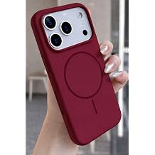 Coverzone iPhone 18 Pro ile Uyumlu MagSafe Silikon K l f Bordo
