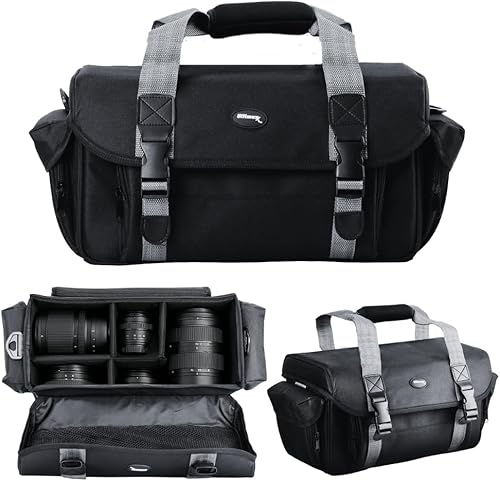 Vista 7 de Ultimaxx Bolsa mediana totalmente acolchada con hebillas dobles para cámaras y videocámaras Sony, Nikon, Canon, Olympus, Pentax, Panasonic, Samsung