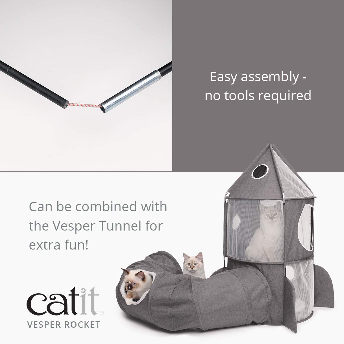 Catit Catit Vesper Rocket, Gris 3300 g