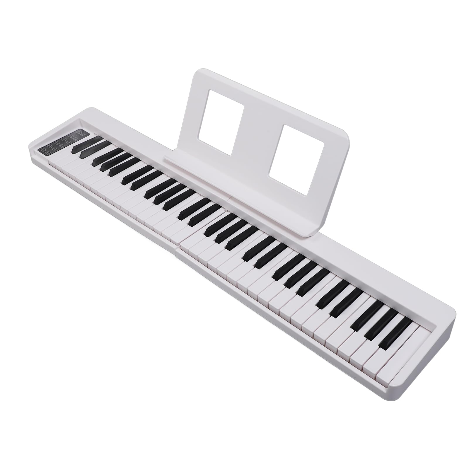 Teclado Electrónico Plegable, Teclado Portátil de 61 Teclas con Tonos Claros, Teclado de Piano Plegable Apto para Principiantes para Practicar en Casa, Teclado de Música Digital