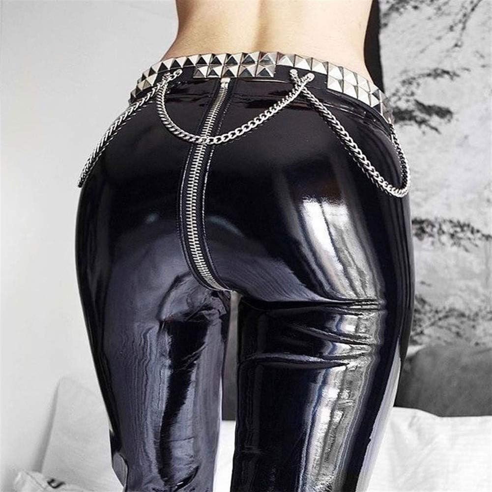 Women's Shiny PU Leather Leggings With 