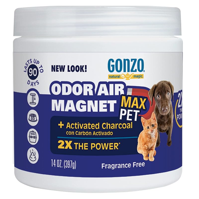 Removedor de Odores para Caixas de Areia, Gaiolas e Camas com Carvão Ativado Gonzo Natural Magic 4161D, 397 g