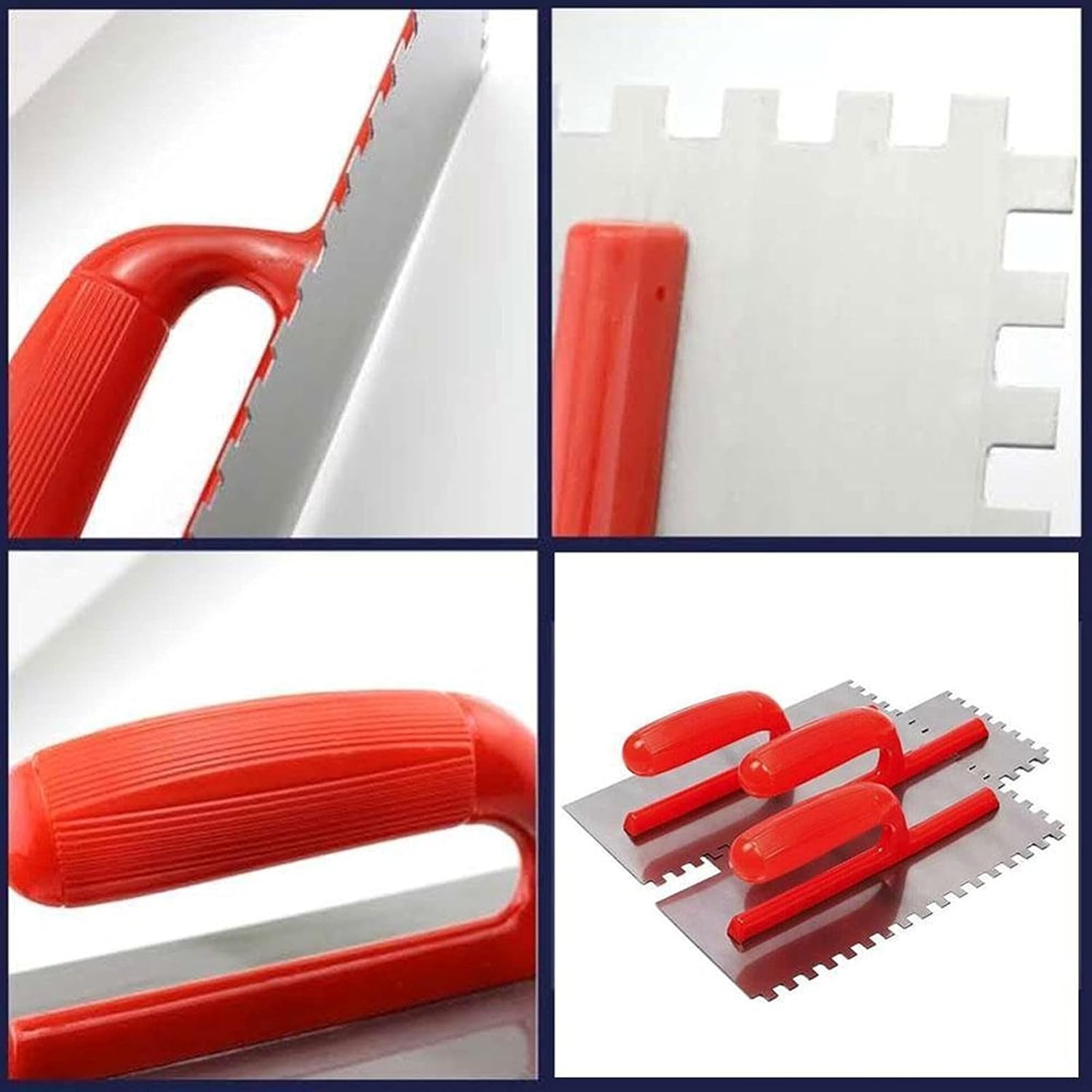 plastering trowel stainless steel trowel Pointing Trowel 1PCS 28x12cm Plastering Finishing Trowel Steel Blade Non-Stick Durable Square Blade Notched Plastic Handle And ABS J4M1 Finishing Trowel Shovel