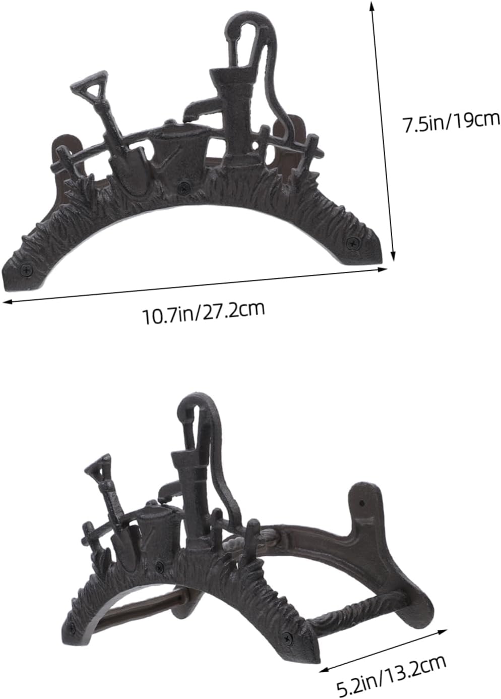 VICASKY Garden Hose Hanger Wall-mounted Pipe Rack Decorative Water Hose Holder for outside Pipe Rack