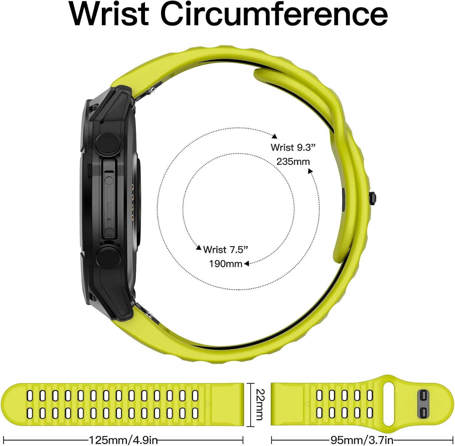 OVERSTEP Sport Band Compatible with Garmin Fenix 7 Watch Band, Quick Fit 22mm Watch Band for Fenix E/Fenix 8 MIP 47mm/Fenix 8 AMOLED 47mm/Fenix 7 Pro/Fenix 6/Feinx 5 Smartwatch - Image 4