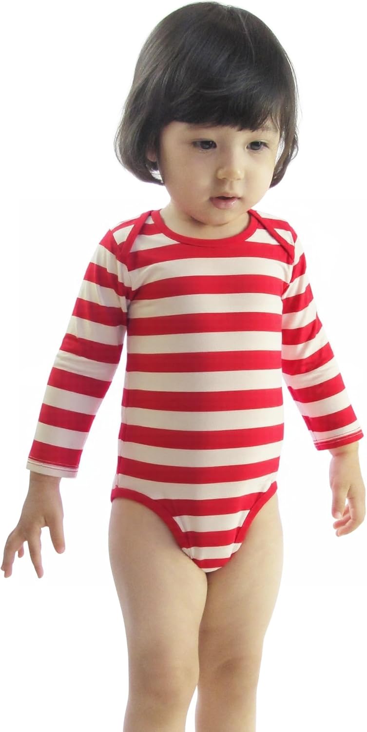 COUVER Unisex Baby Infant Toddler Long Sleeve Lap Shoulder Solid color Bodysuit Onesie