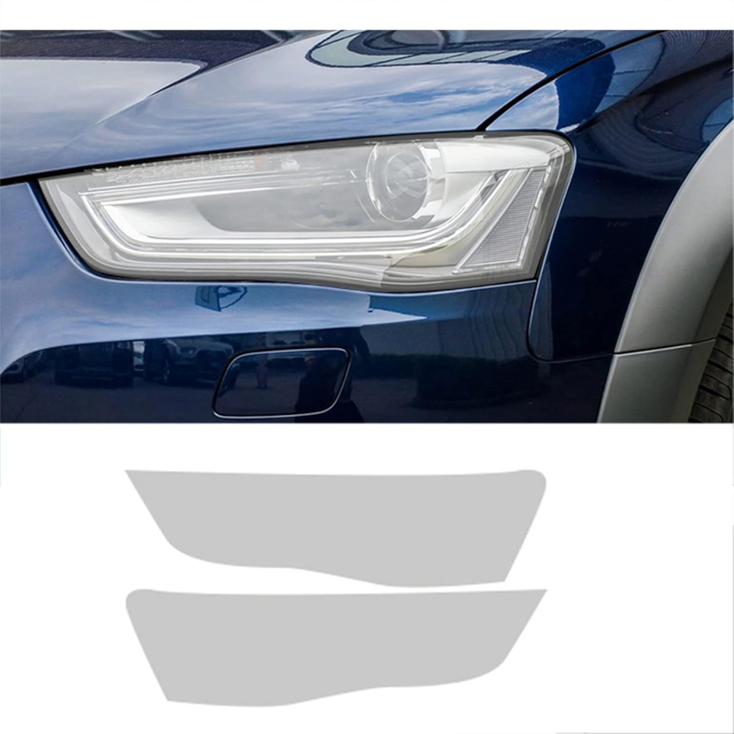 Car Headlight Protective Film for Audi A4 S4 RS4 B8 B9 8K 8W 2012-2022, Smoked Black Transparent TPU Sticker,2012-2015 T