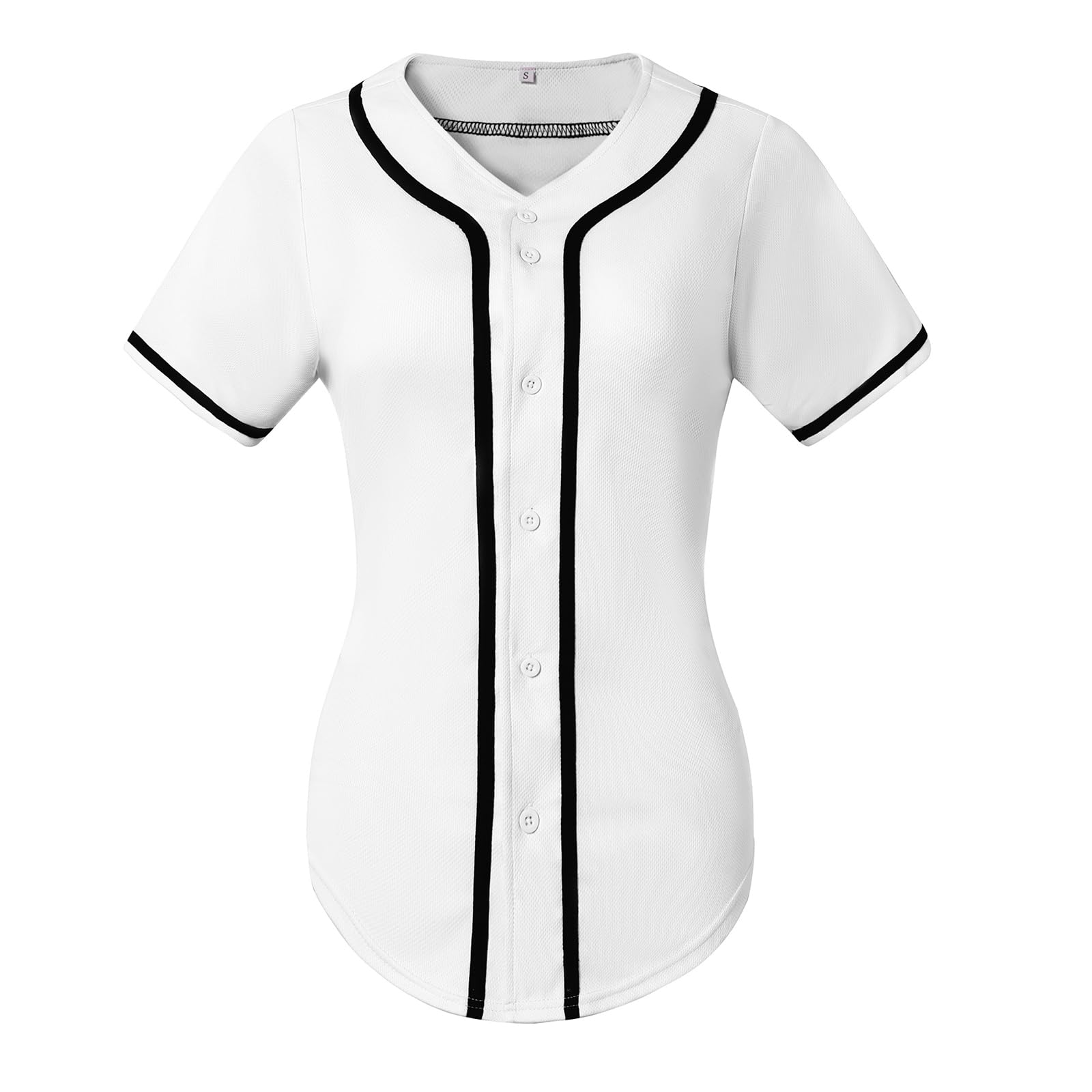 Yuji Itadori Women Baseball Jersey Softball Shirt Button Down Short Sleeve T-Shirts V-Neck Tops Hip Hop Sports Clothes