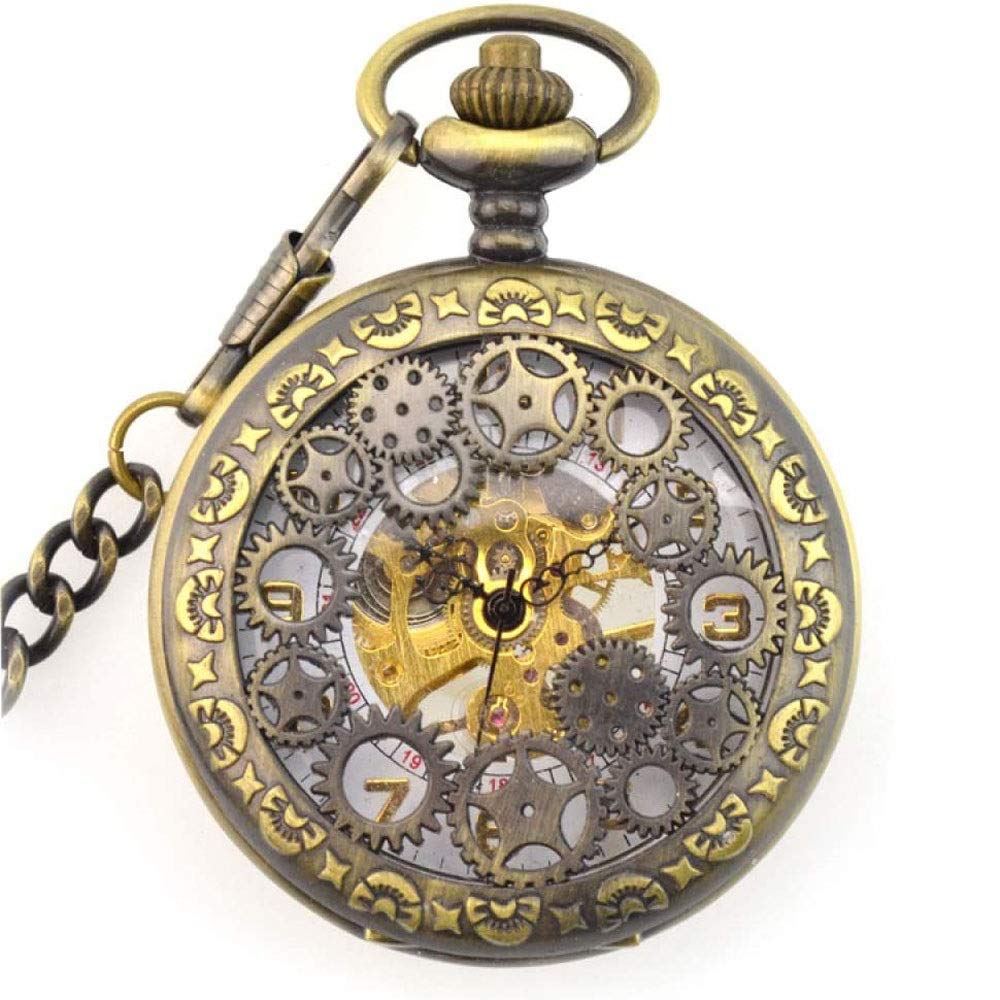 Orologio da Tasca Antico Antico retrò con Catena, Orologio da Tasca Meccanico retrò Scheletro