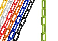 Vista 11 de US Weight (Fabricado en Estados Unidos) Cadena de seguridad de plástico blanco de 2 pulgadas x 100 pies. Tecnología resistente a los rayos UV