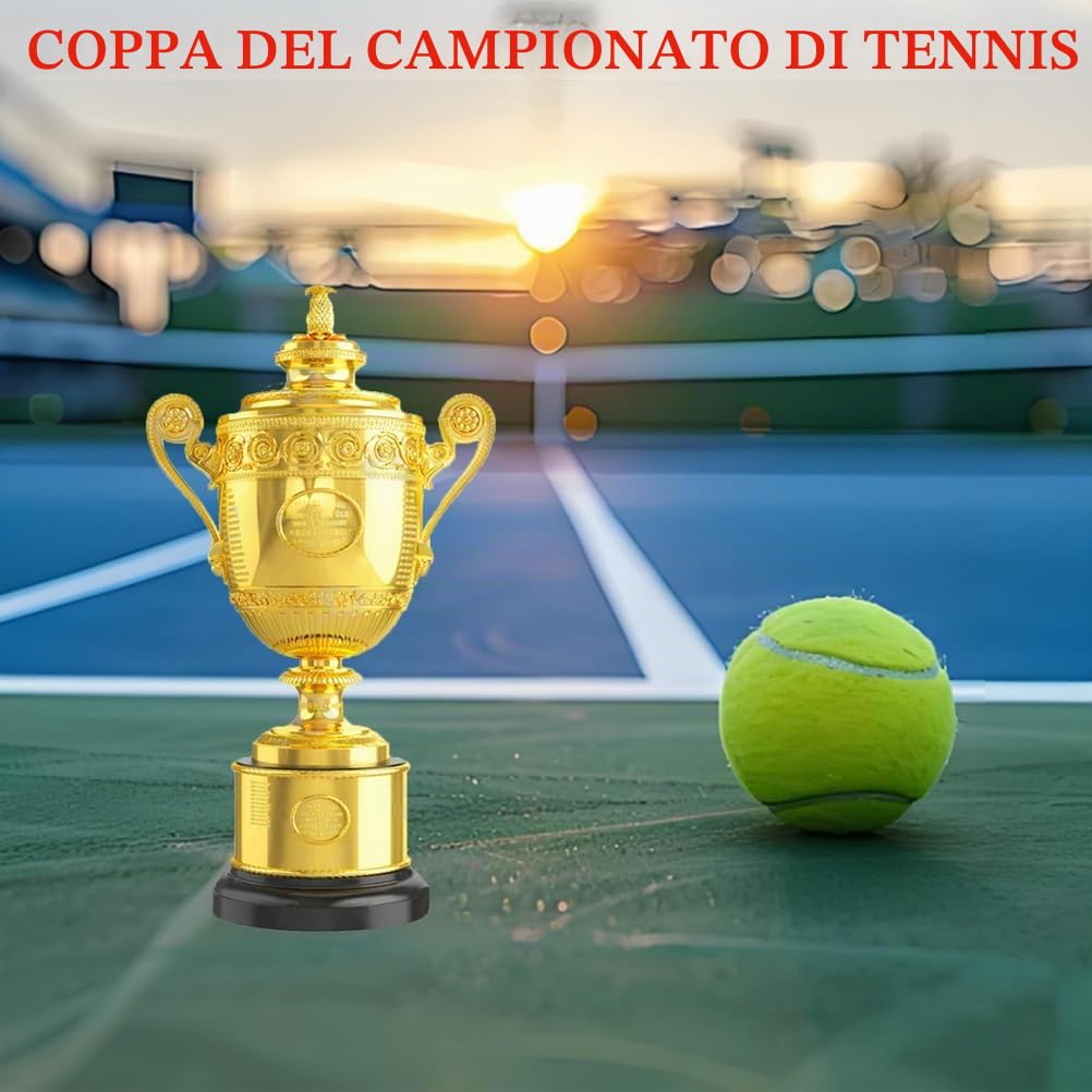 Mini Trofeo di Tennis del British Open Replica della Coppa del Campione del Grande Slam Oggetti da Collezione e Souvenir per Tifosi Decorazioni per Ufficio e casa Regali per Uomo