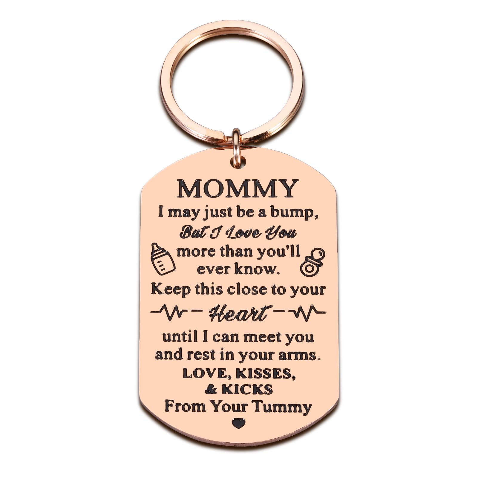 First Mothers Day Gifts for New Mom First Time Mom Gifts for Women Pregnant Women Stocking Stuffers Mom to Be New Mom Keychain Christmas New Parents Pregnancy Announcement Expecting Mom Gifts