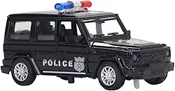 Modelo de Carro, Luzes Piscando, Modelo de Carro de Polícia Engenhoso, Escala 1/32, Durável para Casa