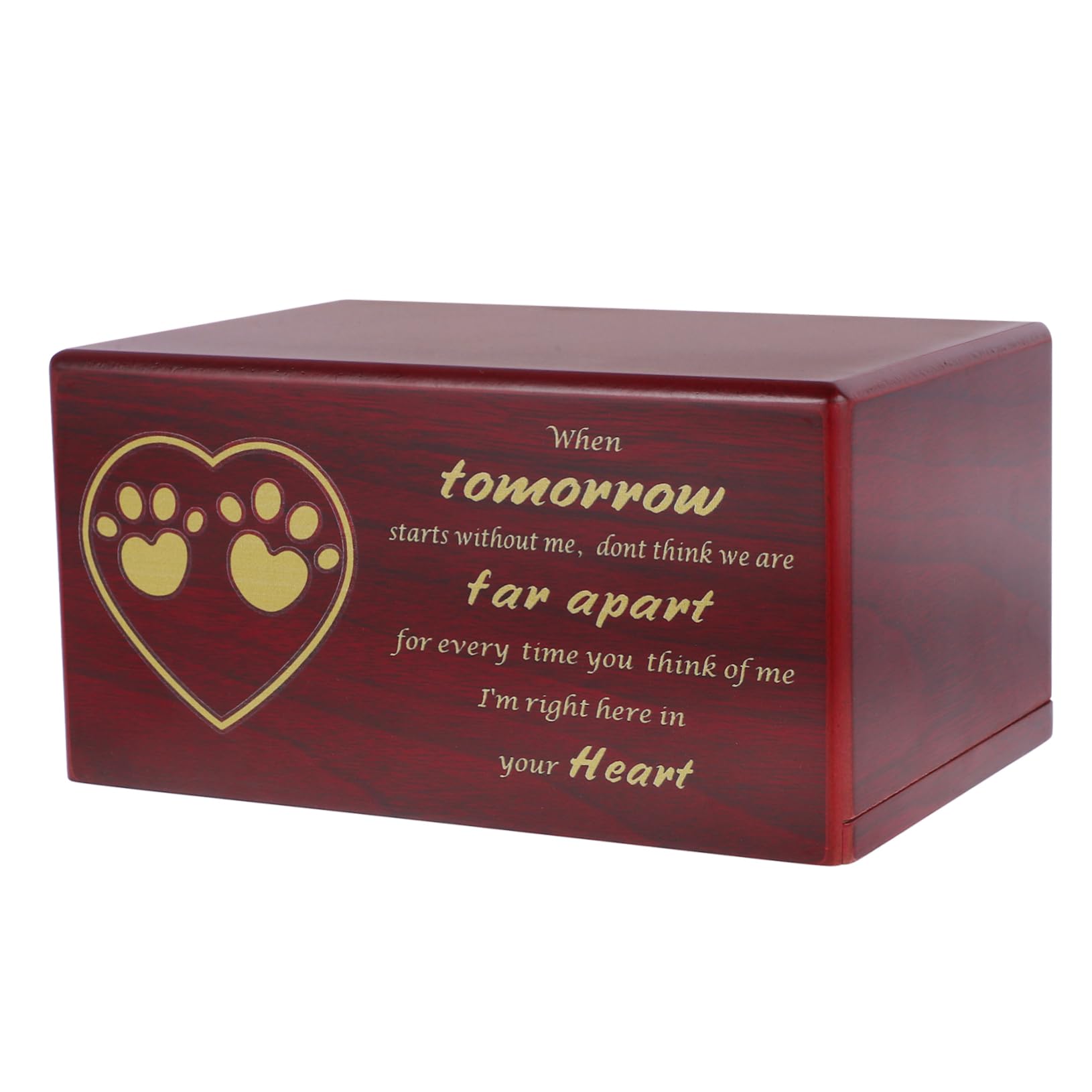Urne funéraire en bois pour animaux petit modèle transportable pour cendres chat et chien