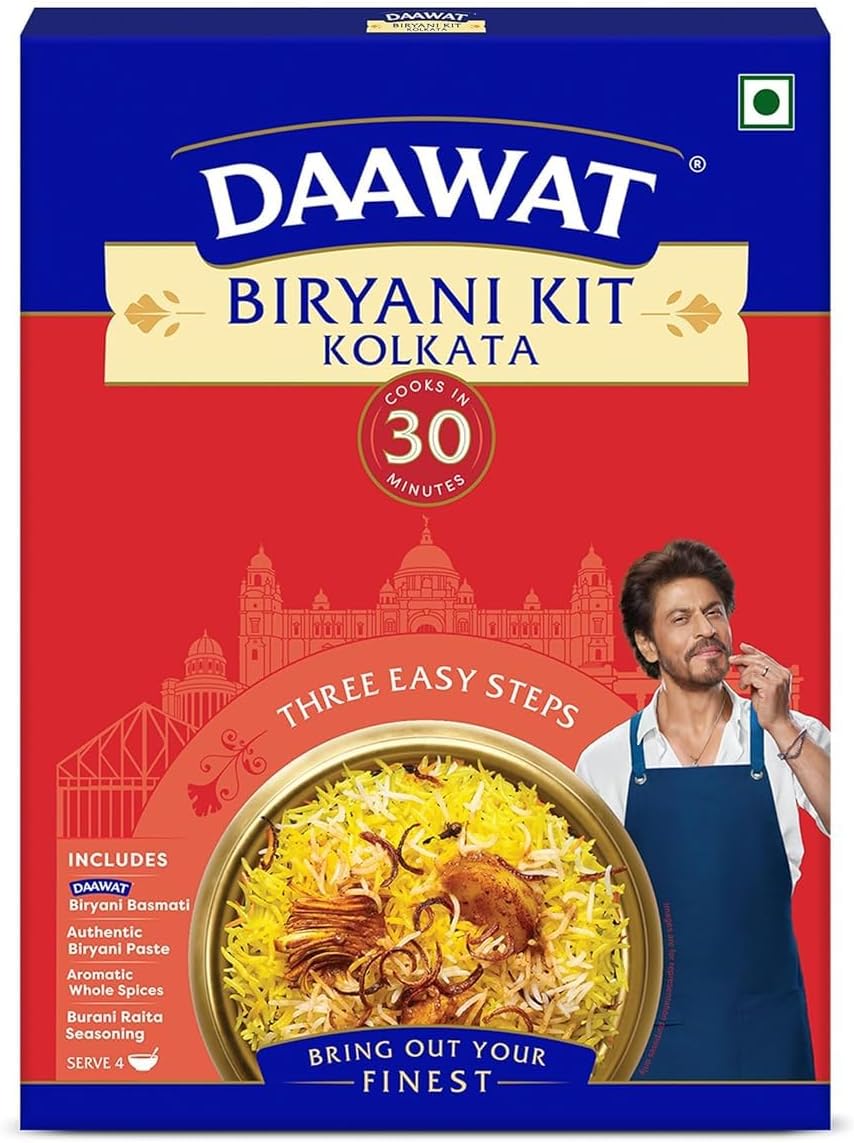 Daawat Biryani Kit Kolkata | Authentic Recipe | Ready in 30 min | Ready to Cook | 334gm