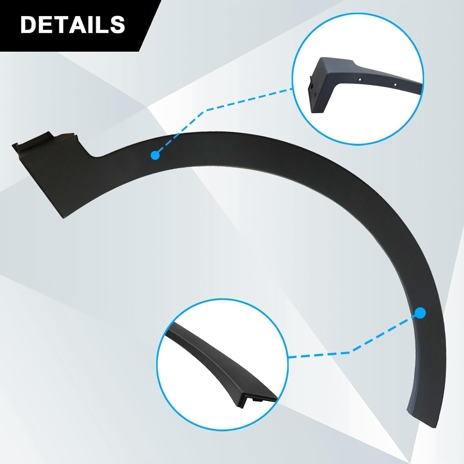 Fender Trim Front Right Side Compatible with Hyundai Santa Fe Sport 2013-2018 Replace# 877124Z000, 87712-4Z000