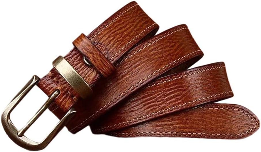 Women's Fashion Belt - 2.3 cm Solid Cowhide for Jeans, Western Inspired