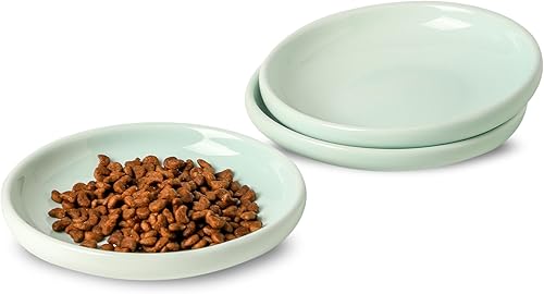 Miniatura 10 de 3 cuencos de cerámica para gatos, 5.5 pulgadas, platos para gatos para alimentos y agua, plato pequeño para perros (blanco) Blanco,Caqui,Negro