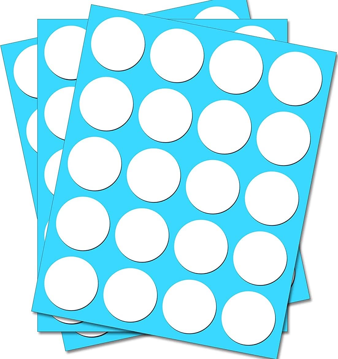 Party Decor White 50 Round Circles - Removable Self Adhesive Waterproof Durable Vinyl Stickers - Digitally Cut To The Sticker Shape - Size 10Mm