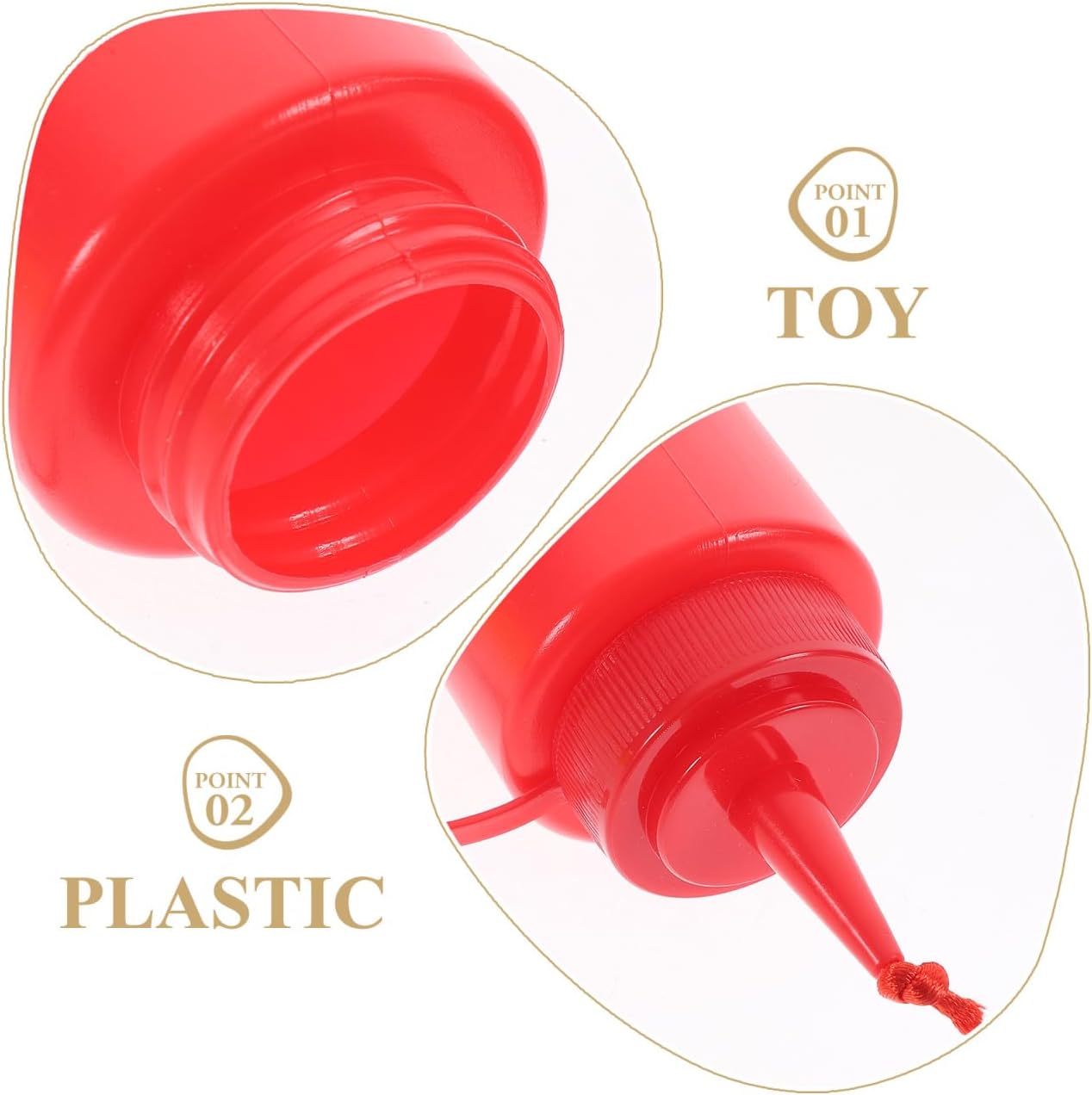 VICASKY Tomato Sauce Prank Toys - 2Pcs Fake Ketchup and Mustard Squeeze Bottles for Fun Stress Relief and Party Favor image 4