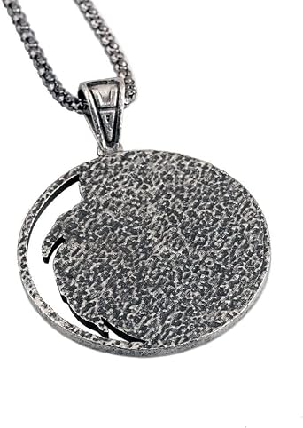 ZINGYUE The Witcher Necklace Wolf Medallion Pendant Cord Jewelry Valentine's Day Christmas Gift