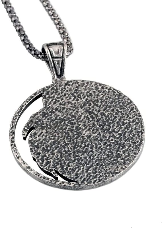 ZINGYUE The Witcher Necklace Wolf Medallion Pendant Cord Jewelry Valentine's Day Christmas Gift