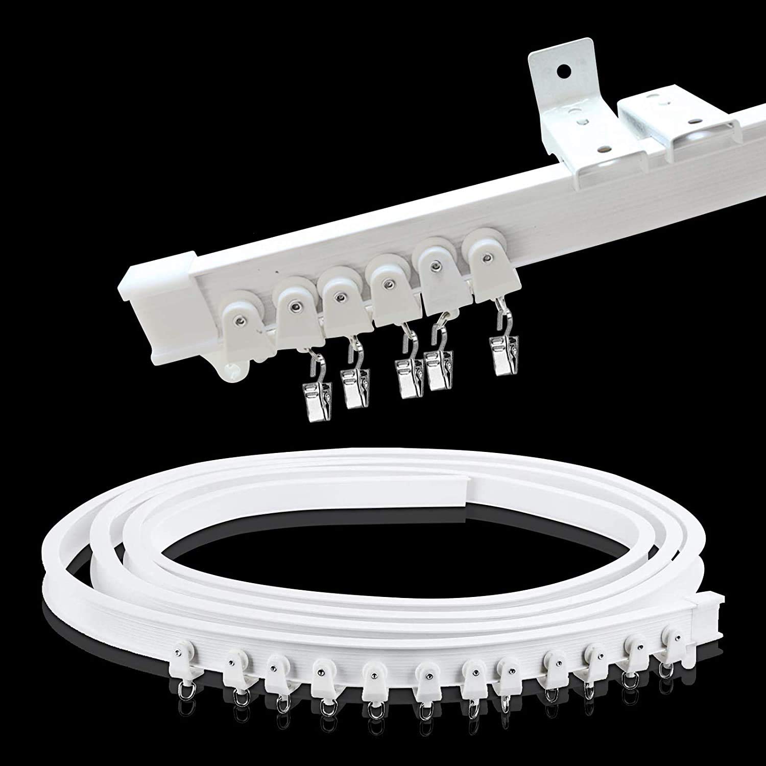 Buy Ceiling Curtain Track, Flexible Bendable Drop Sliding Ceiling