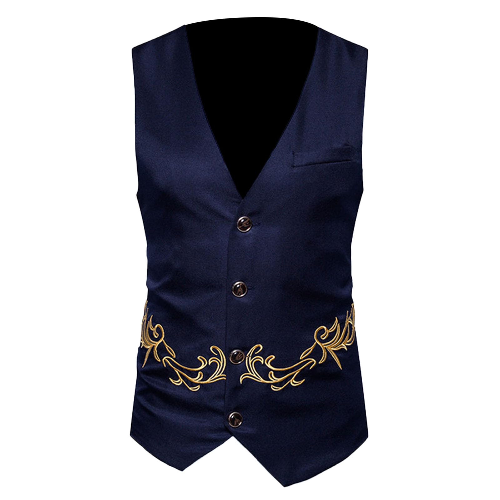Chaleco mujer moda bordado casual con solapa de traje y corte cómodo 7