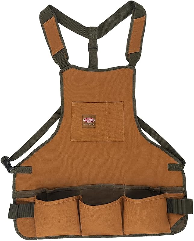 Bucket Boss herramienta para hombre, ajustable, bolsa de herramientas de trabajo, marrón, 16 bolsillos EE. UU.