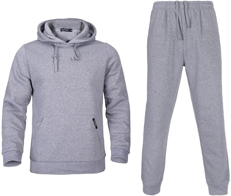 Men's Tracksuit 2 Piece Sweatsuit Long Sleeve Pullover Athletic Hoodies Casual Sport Jogging Suits With Pockets - Image 6