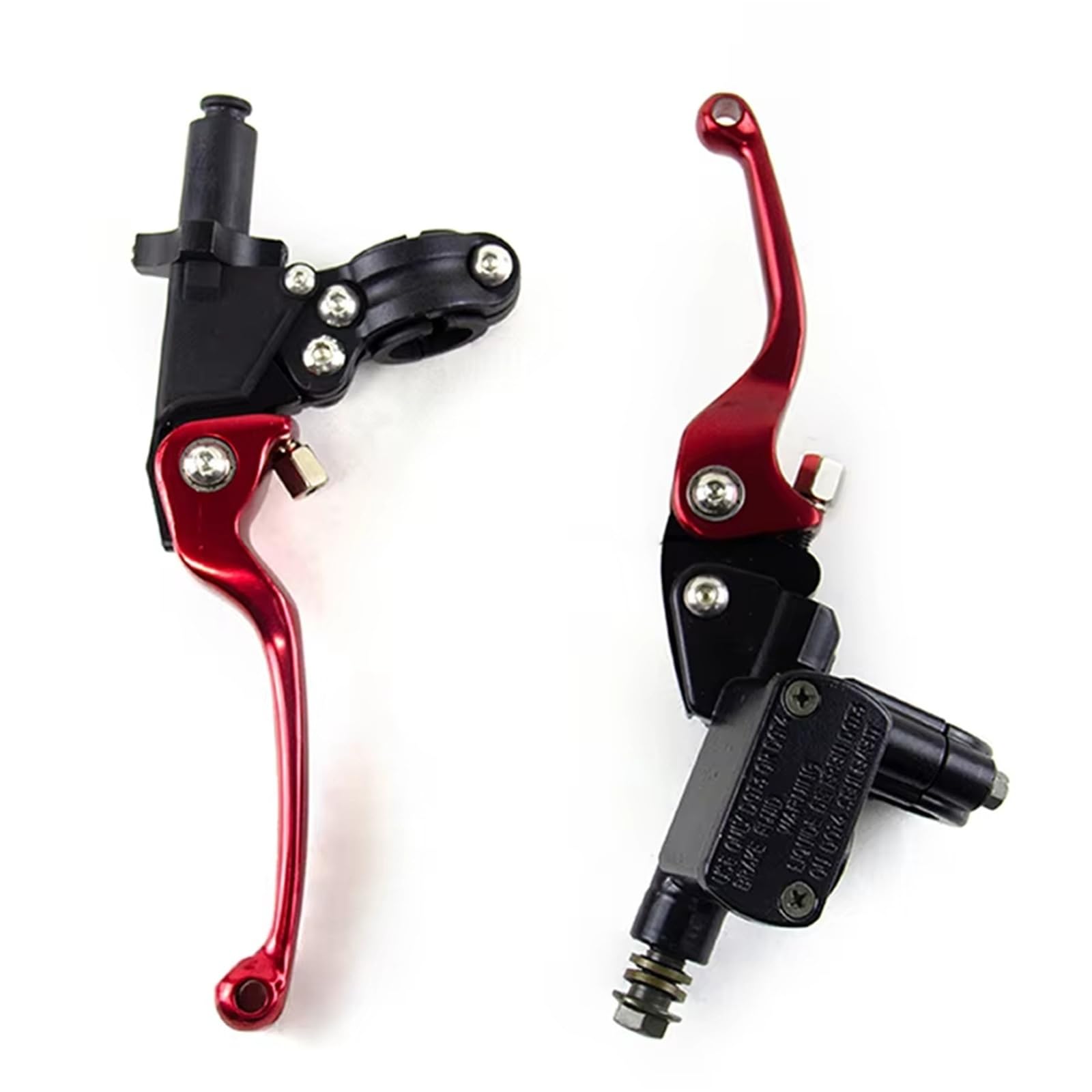 BeiZhengbhD Clutch Lever Handlebar Motorcycle Hydraulic Cylinder Clutch Lever for CRF for YZF XR CQR KLX RMZ Brake Pump Handle Dirtbike CNC Vehicle Handlebars(Red)