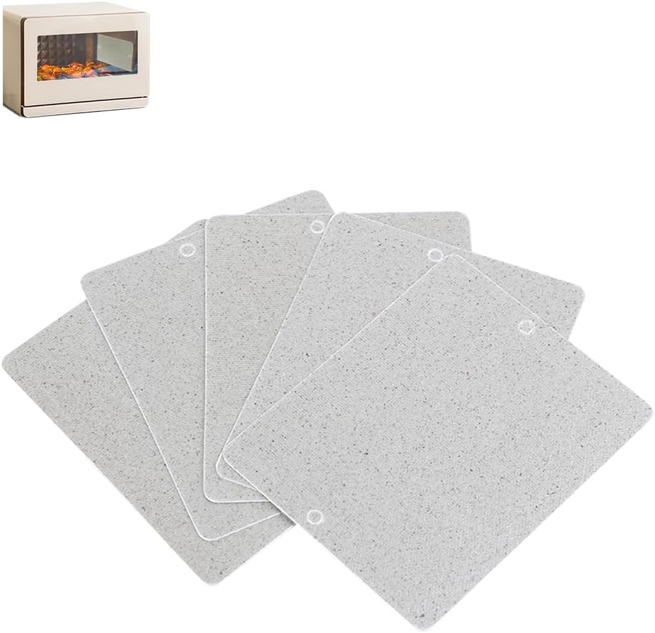 5 piezas de piezas de horno de microondas, accesorios de aislamiento térmico súper gruesos, lámina de mica universal para horno de microondas, adecuado para aislamiento de microondas, ideal para cocineros caseros, propietarios de electrodomésticos