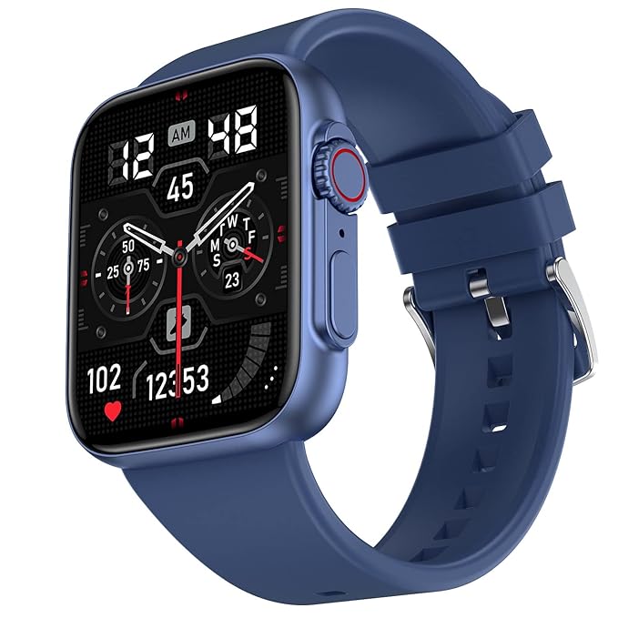 Fire-Boltt Gladiator 1.96″ Biggest Display Smart Watch with Bluetooth Calling, Voice Assistant &123 Sports Modes, 8 Unique UI Interactions, SpO2, 24/7 Heart Rate Tracking (Blue) at Rs. 1599