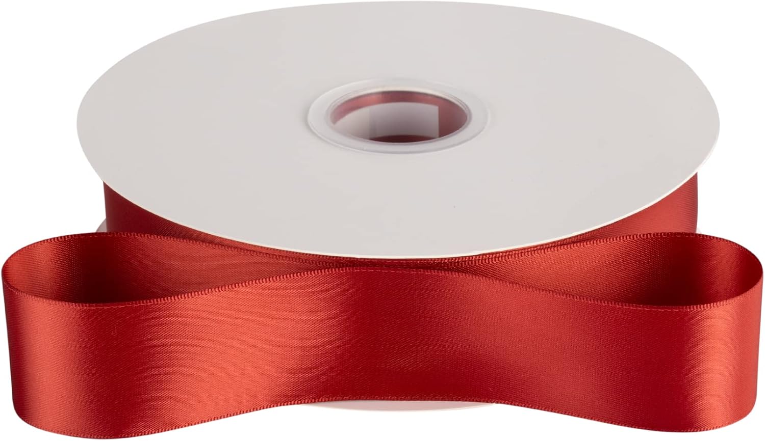 1-1/2" Inch Double Faced Satin Ribbon Solid Polyester Ribbon for Gift Wrapping, Crafts, Hair Bows, Wedding Party Decaration, Baby Shower Decoration Floral Arrangement (100 Yards, Rust)