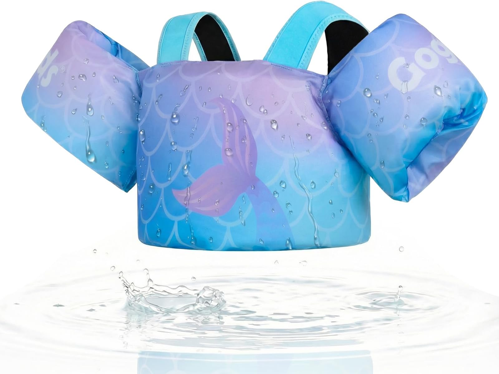 Toddler Swimming Float Vest, Arm Bands Kids Swim Vest with Shoulder Harness Baby Floats Swimming Training Jacket for 1-6 Years / 11-30 kg Boys Girls Perfect for Pool, Learn to Swim and Beach