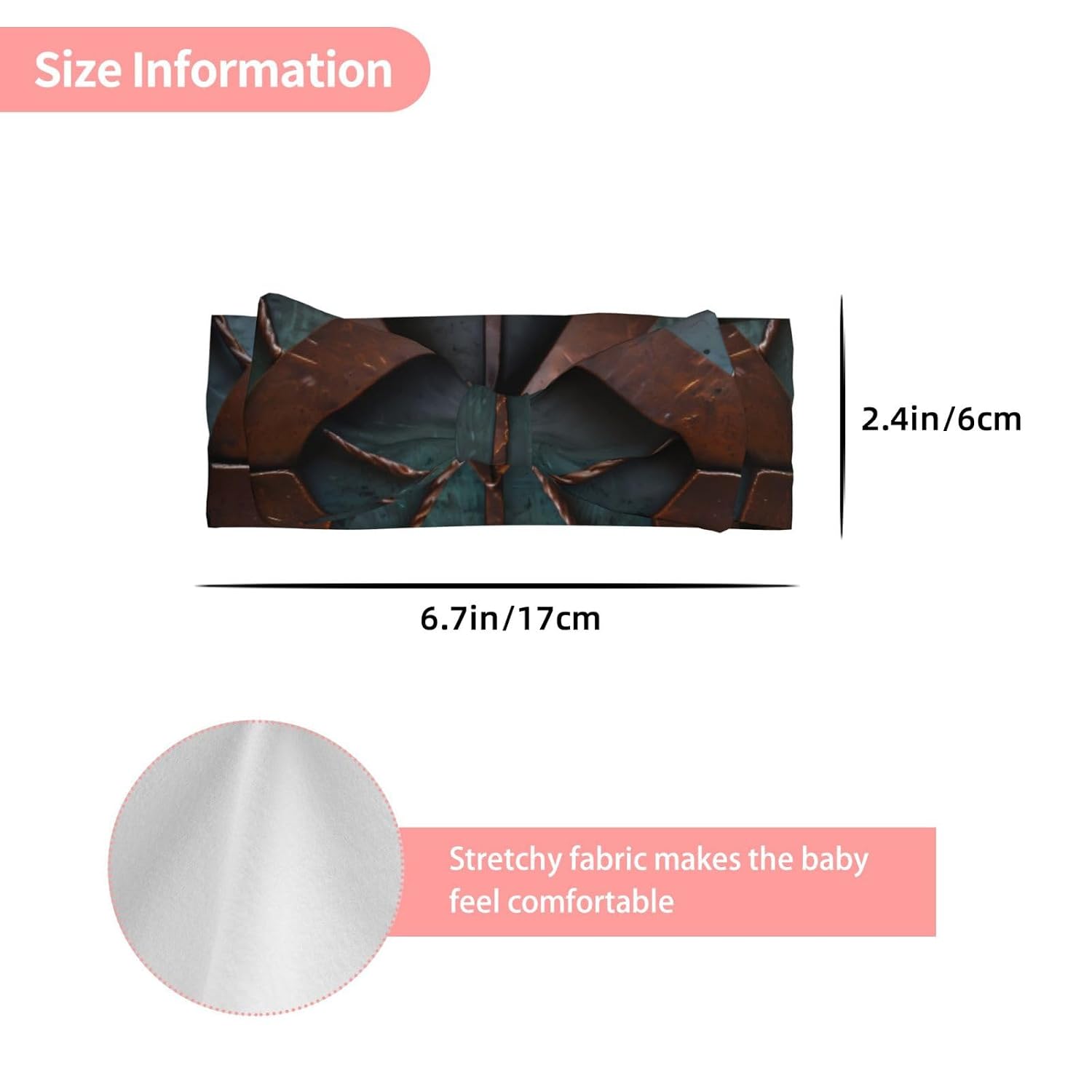 iron wire Pattern baby bow headband - Elastic and comfortable, suitable for photo shoots, parties, and daily wear image 3