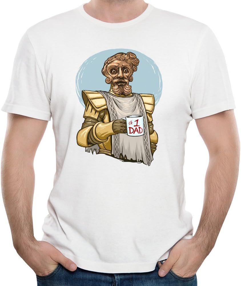 balapa Men's Giant Dad T-Shirt White