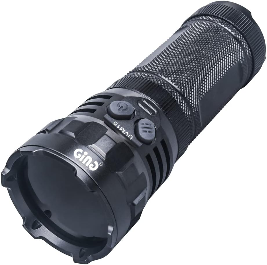 UV M15 365NM Blacklight High-Power 3 UV Beads Light in 1 Input and Output USB Type-C Charging Port Blacklight UV Torch for Glue, Pet Urine, Counterfeit Money, Resin…