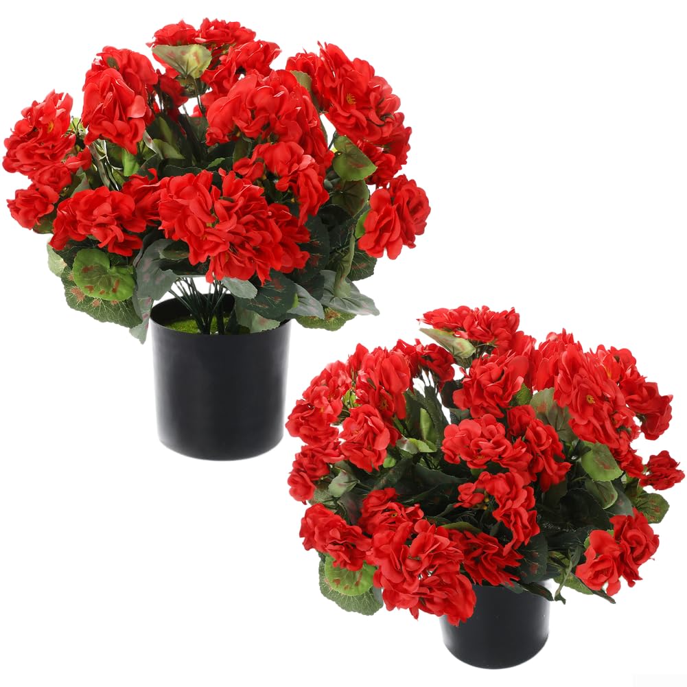 Ramo de begonia de seda flocado de 35 cm para centros de mesa de bodas y oficinas