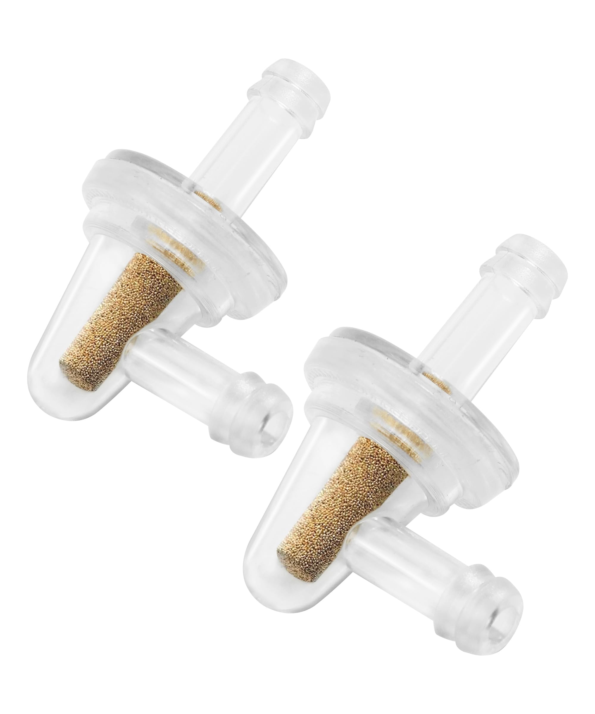 Reswish ESEWALAS 2 Packs Universal 90 Degree Inline Fuel Filter,Small In Line Fuel Filter for 1/4 Fuel Line Gas Engine,Clear Gas Inline Fuel Filter Replacement,Used for Motorcycle Bike