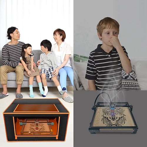 Miniatura 7 de Twotrees Caja de grabado láser, cubierta protectora ignífuga y a prueba de polvo para la mayoría de máquinas de grabado láser, aísla contra el humo