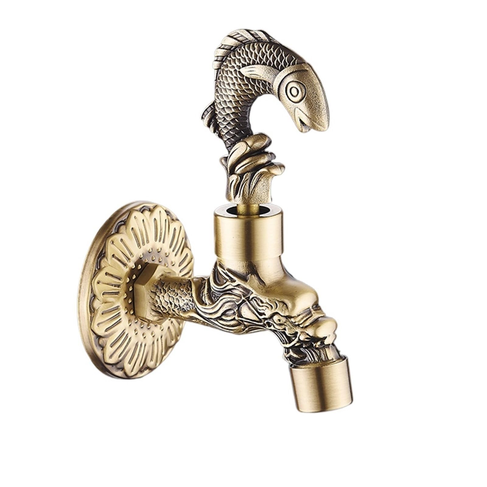 Itrhjtgp Color-01 Outside Tap Garden Faucet Faucet Bronze Dragon Carved Tap Bathroom Mop Faucet Washing Machine Faucet Outdoor Faucet For Garden(Color-01)