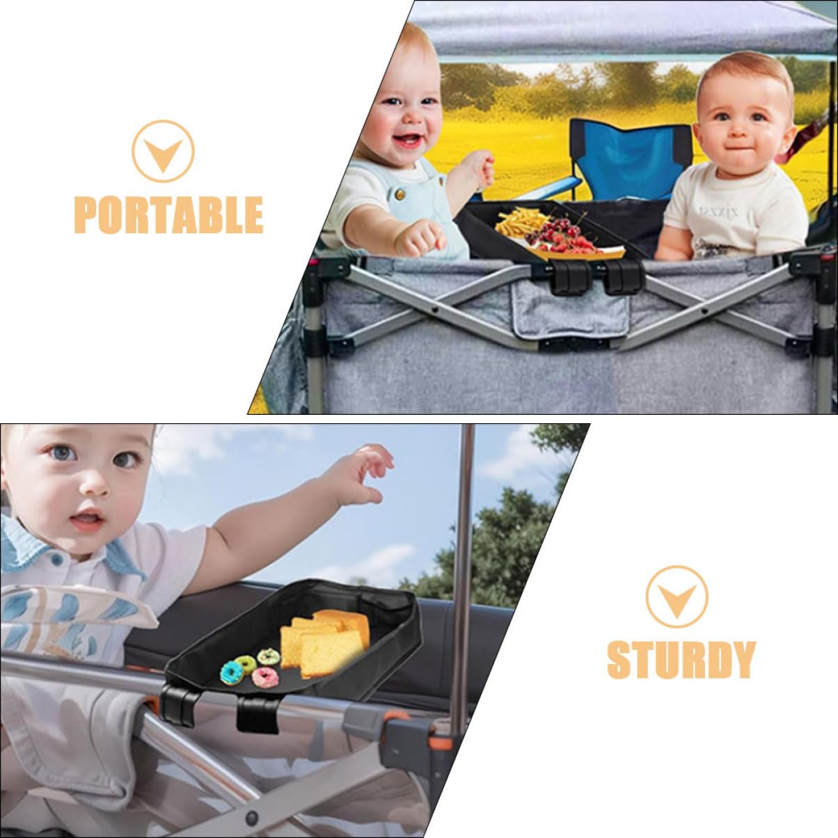 Poussette Accessoire Plateau Organisateur Avec Support De Gobelet Et Plateau Snack Pour Garçon Fille Et Garçon Fille Pratique Et Léger Pour Voyage