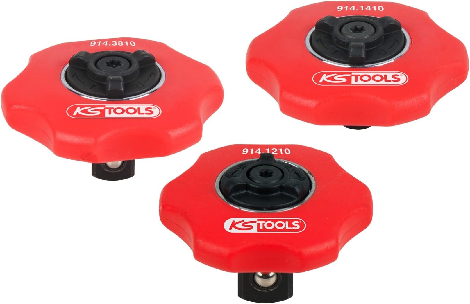 KS Tools 914.1215 Mini Ratchet Set 3-Piece 1/4 Inch + 3/8 Inch + 1/2 Inch